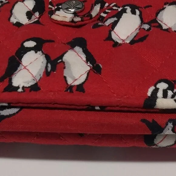 Vera Bradley RFID Wallet Wristlet in Playful Penguins Red - Picture 10 of 13